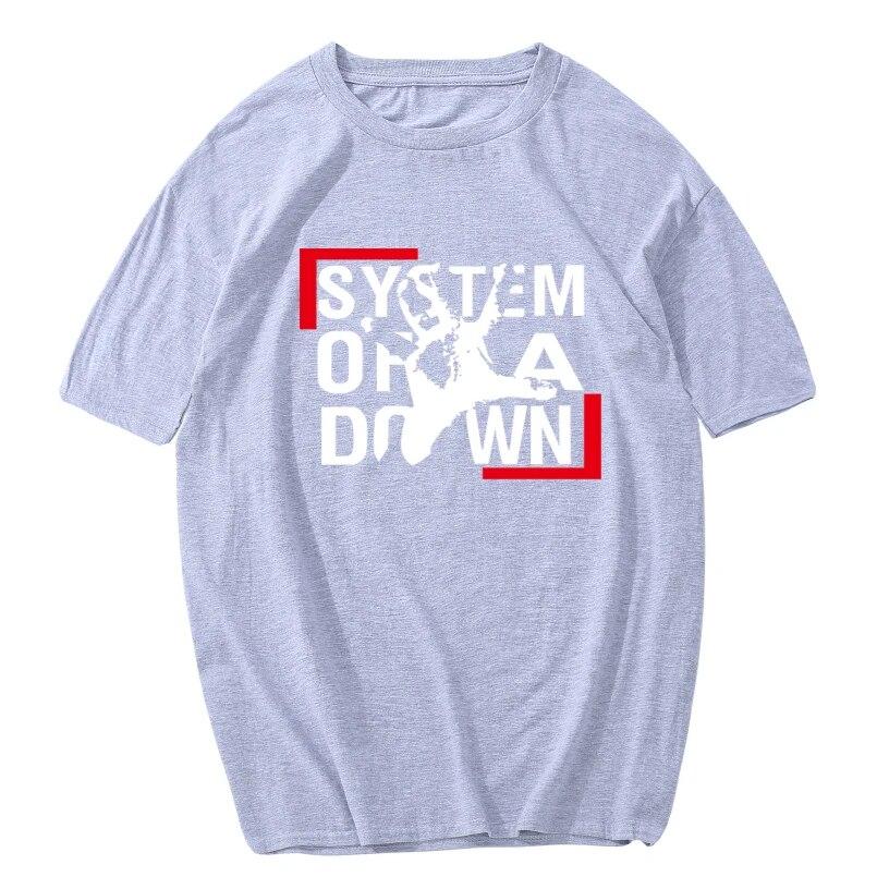 Футболка с графическим рисунком металлической группы System Of A Down, хипстерская свободная уличная одежда, эстетичная футболка, винтажные летние топы, футболка, одежда унисекс