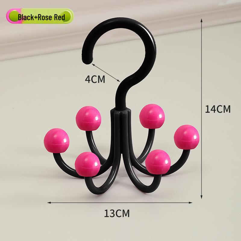 Dopamine Rotating Six-Claw Hook: Multifunctional Storage for Bags, Straps, Underwear, and Hats
