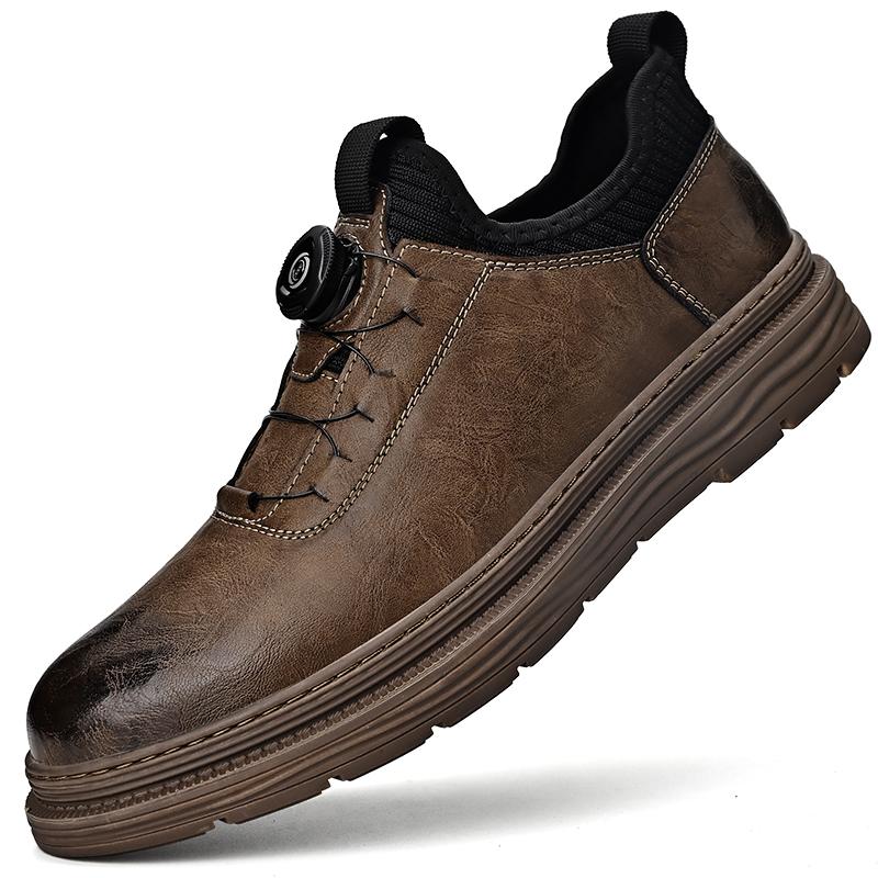 Модные уличные нескользящие повседневные мужские кожаные туфли удобные кроссовки высококачественные оксфордские туфли дышащая обувь для ходьбы кроссовки для ходьбы
