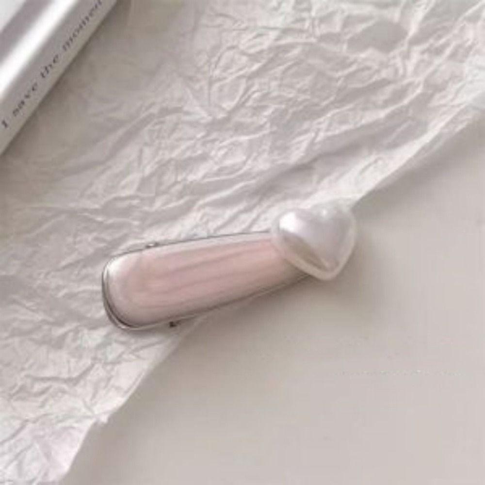 5Pcs/Set Heart Shape Hair Clips Cool Shiny Hair Accessories Trendy Barrettes  Women Girls