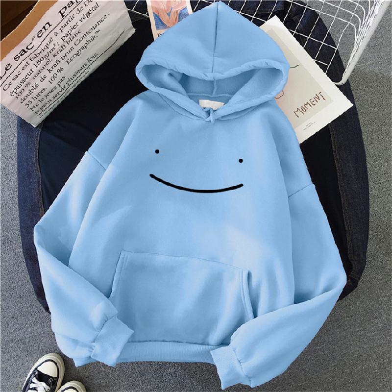 2023 Autumn Winter Fashion Clothing Hooded Casual Y2k Sweatshirt Women's Smile Face Solid Color Hoodies Lazy Style Loose Hoodie