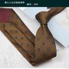 Tie Men'S Retro Coffee Milky White Wedding Stage British 8Cm Dress Professional Business Hand Stripes
