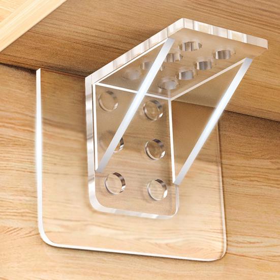 4Pcs Self Adhesive Shelf Support Punch Free Shelf Pegs Strong Load-bearing Easy Installation Cabinet Bookshelf Shelf Support