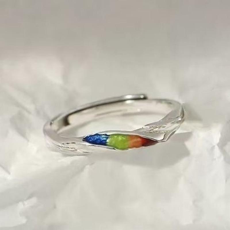 Кольцо Радужное Кольцо Мёбиуса Модное Универсальное Изысканное Личность Характер Кольцо Lala Подарок