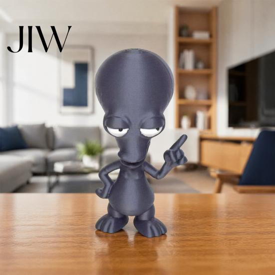 Trendy Room Decor 3D Printed Alien Ornament, Funny Figurine, Collectible Big Head Statue for Desk Shelf Decor, Lovers Gift Lover Collectibles