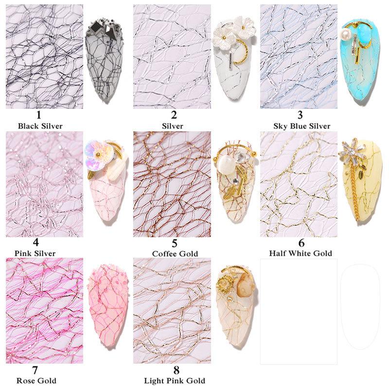 Роскошные украшения из пряжи для нейл-арта Sally Mesh, сетчатые украшения из пряжи для нейл-арта Joujou в том же стиле с высоким циферблатом