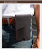Chao Niu Vertical Style Cowhide Leather Waist Bag - Outdoor Tactical Phone Holder for Men