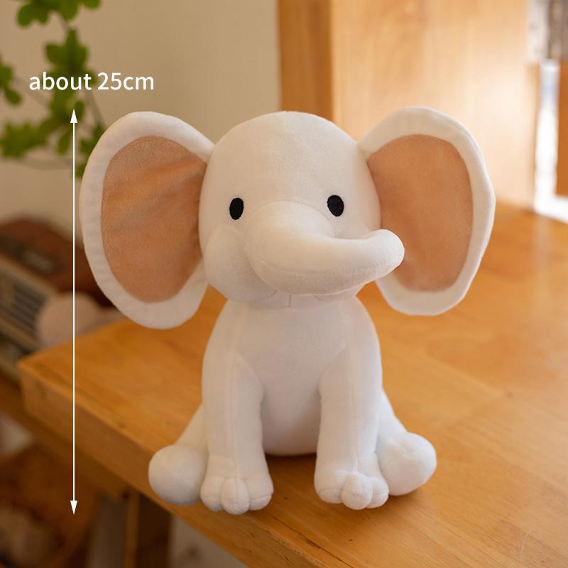 Elephant Plush Toys Stuffed Animal Doll For Kids White Elephant Toys Cartoon For Girls Cute Toys