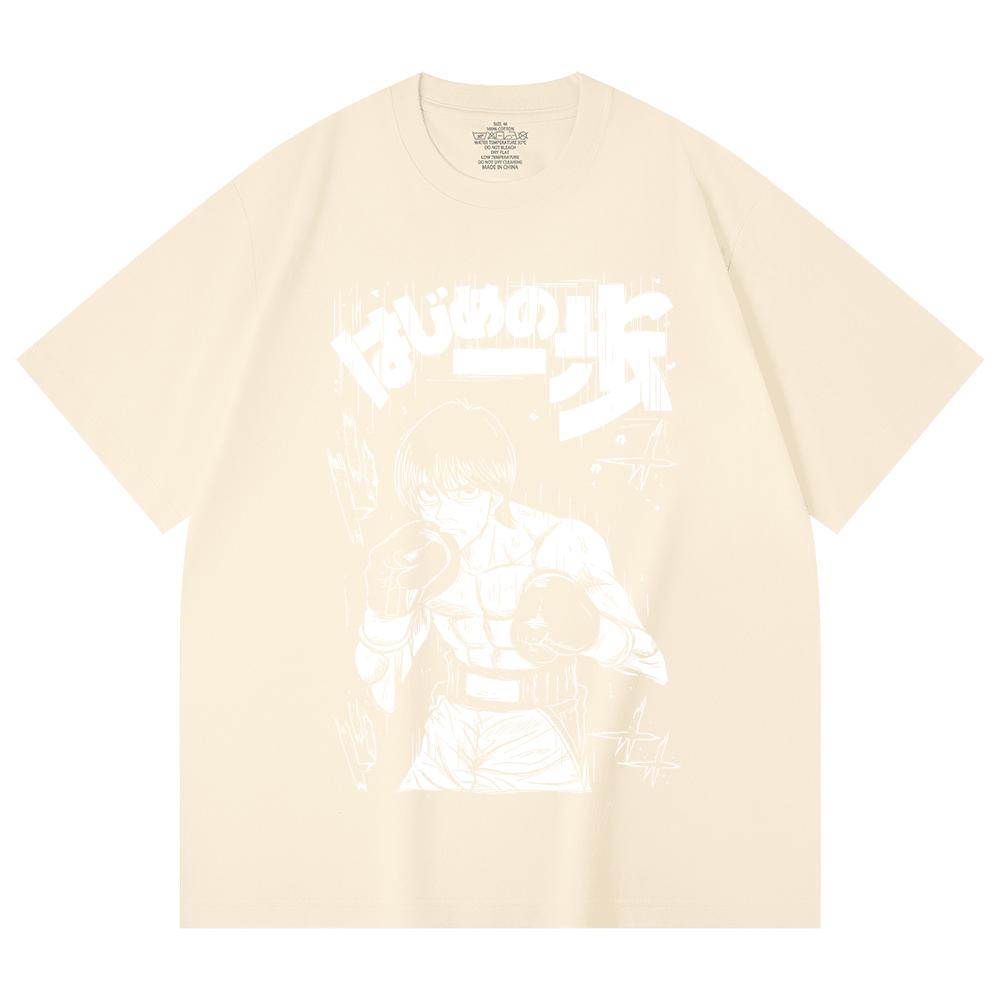 230 Gsm 100% Cotton Hajime no Ippo V9 Ichiro Print Unisex Heavy Cotton T Shirt