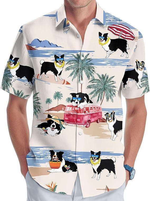 A new large-size men's fashion digital printing short-sleeved shirt in summer from the source manufacturer