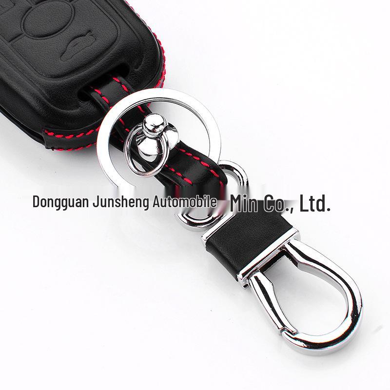 4D Cowhide Key Case for Buick Excelle, Park Avenue, Regal, Envision, GL6 - 4-Button Folding Key Bag