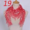 Winter Autumn Women's Fashion Floral Bud Silk Print Rose Triangle Shawl Scarf