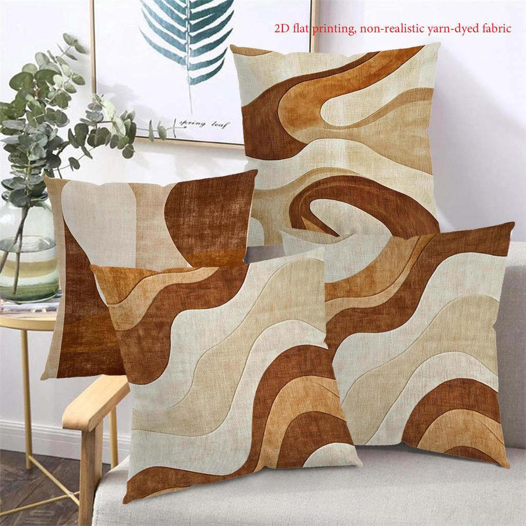 Современный узор 2D плоская печать домашнее украшение полиэстеровая наволочка, декоративная наволочка для дивана, прикроватная подушка