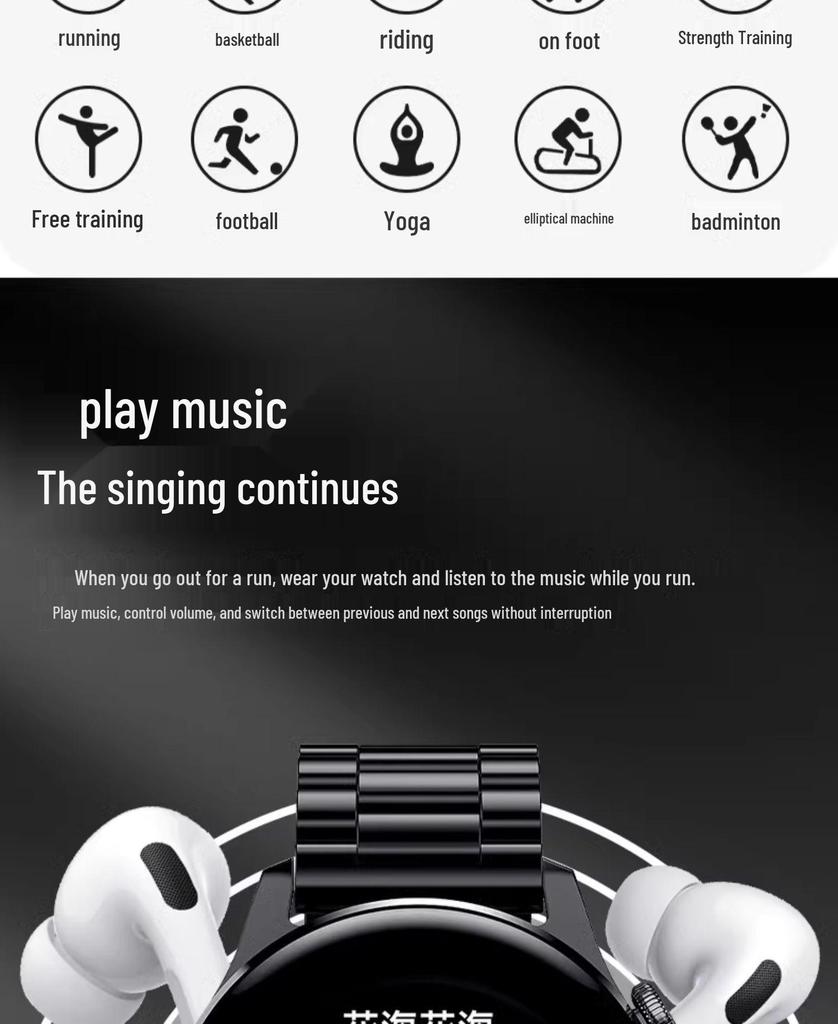 Умные часы Watch8: Новый многофункциональный Bluetooth, водонепроницаемый, NFC-оплата, спорт, музыка T05.