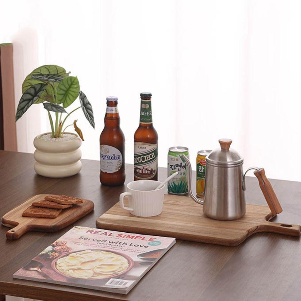Japanese-style Serving Plate Long-handle Cheese Board Household Solid Wood Cutting Board  Pizza