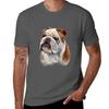 English Bulldog Watercolor Painting Tshirt Holiday Vacation Tee Shirt Tshirt