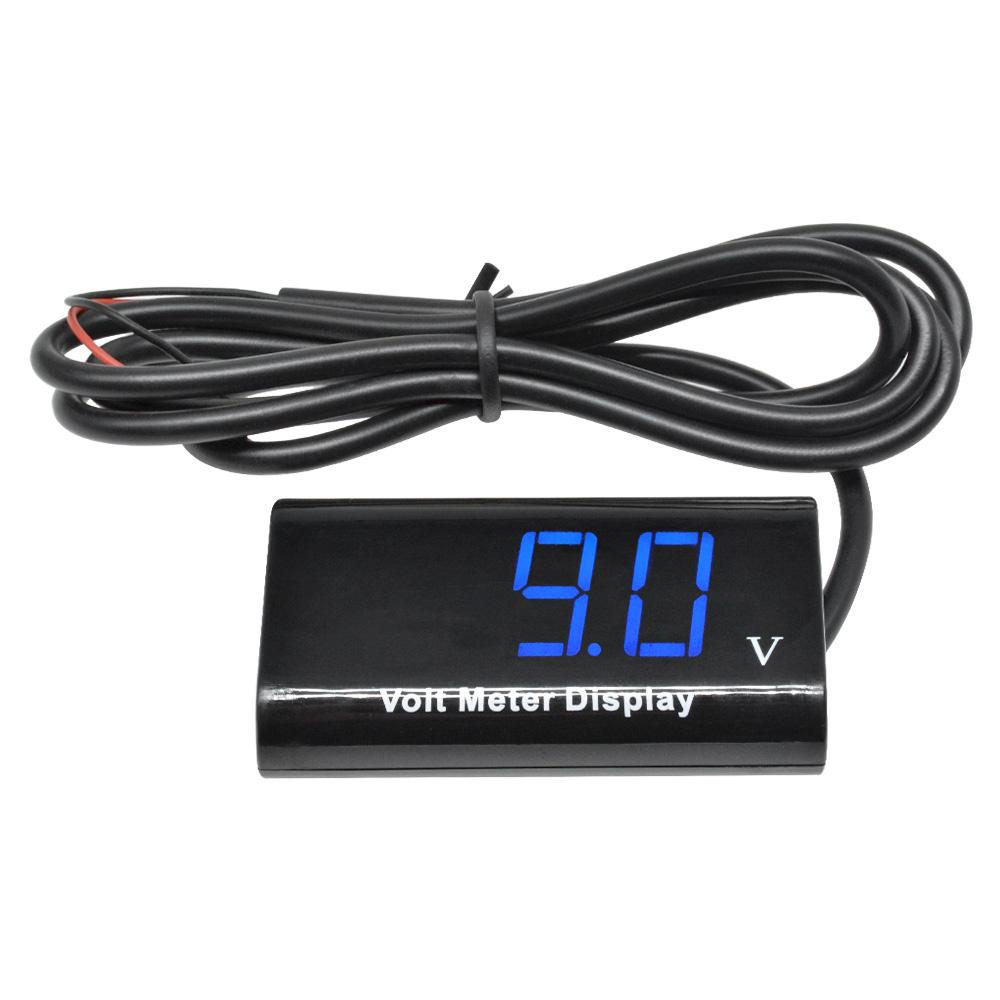 DC 8V-18V 0.56 inch Red Green Blue LED Digital Waterproof Voltmeter Voltage Tester Detector Voltmeter Motorcycle Car Battery