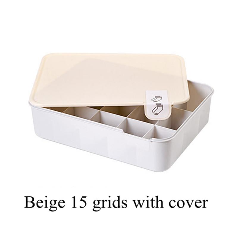 Household Bedroom Closet Underwear Organizer with Lid Wardrobe Cabinets Socks Bra Drawer Storage Divider Boxes Container