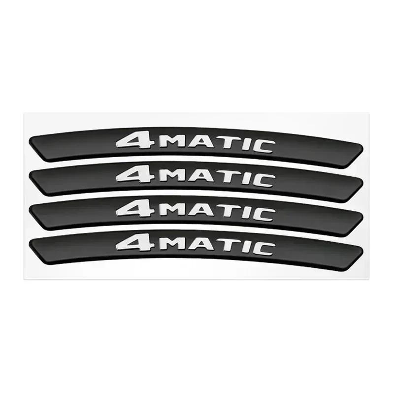 AXX2 3D Aluminum Car Styling Wheel Rim Sticker Car Refit Accessorie For Mercedes Benz AMG A B R G Class GLK GLA CLA GLB GLC C200 E200