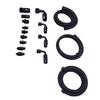 Power Steering Pump Hose Fitting Kit Stainless Steel Nylon Universal Steering Hose Hookup Kit for Remote Reservoir Tank