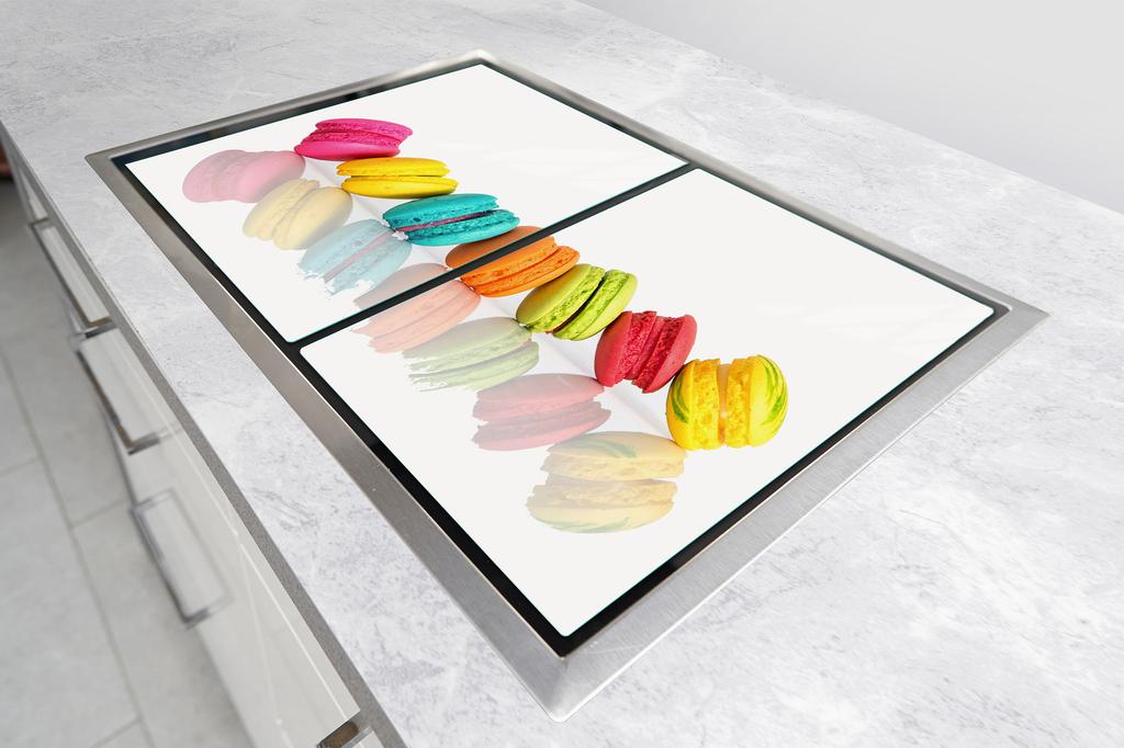 SZKLANA PŁYTA OCHRONNA NA KUCHENKĘ 85x52 KOLOROWA