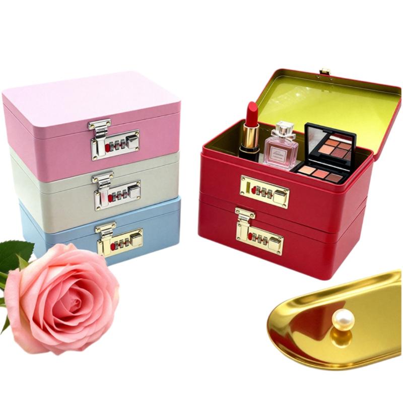 Iron Password Lock Coin Bank Retro Piggy Bank Metal Money Box with Lock for Children Students Secure Financial Gift for Home Decor