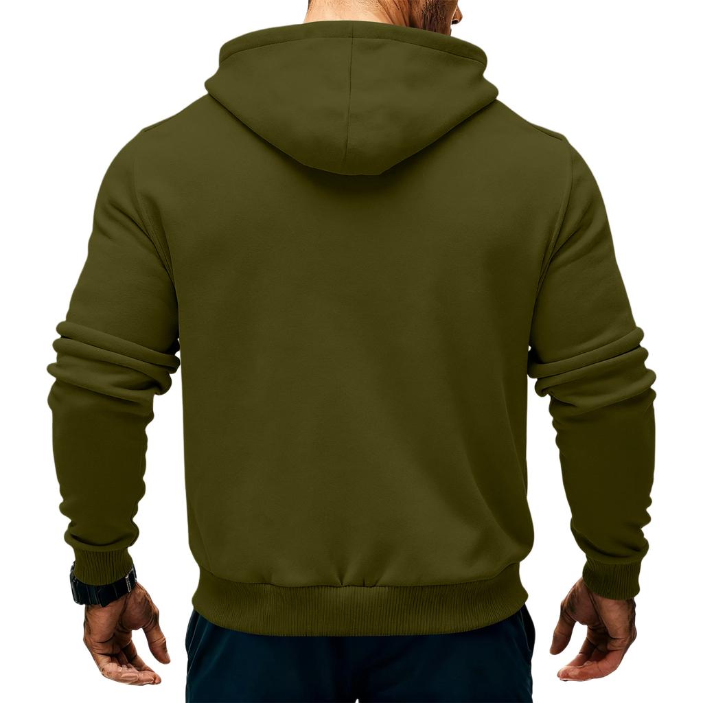 Men's Fleece Hoodie Casual Long Sleeve 1/4 Zipper Pullover Sweatshirts