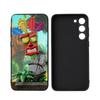 Aku Aku Crash For Samsung Galaxy S25 S24 S23 Ultra S22 S21 Plus S20 Black Soft Silicone Protective Case