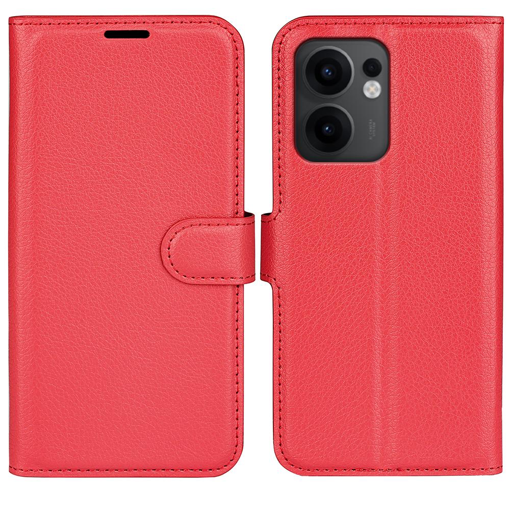 For Oppo Reno13 F 5G Case Litchi Texture Shockproof Leather Wallet Phone Cover