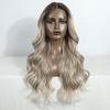 REEDOM Синтетические парики с фронтальным кружевом Body Wave для черных женщин, 28 дюймов, Омбре, коричневый, с осветленными прядями, термостойкий парик для косплея