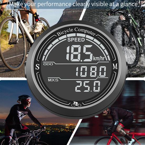 Велосипедный спидометр Беспроводной одометр Большой экран Легко читаемый IP67 Водонепроницаемый Простота установки Магнитный велосипедный компьютер