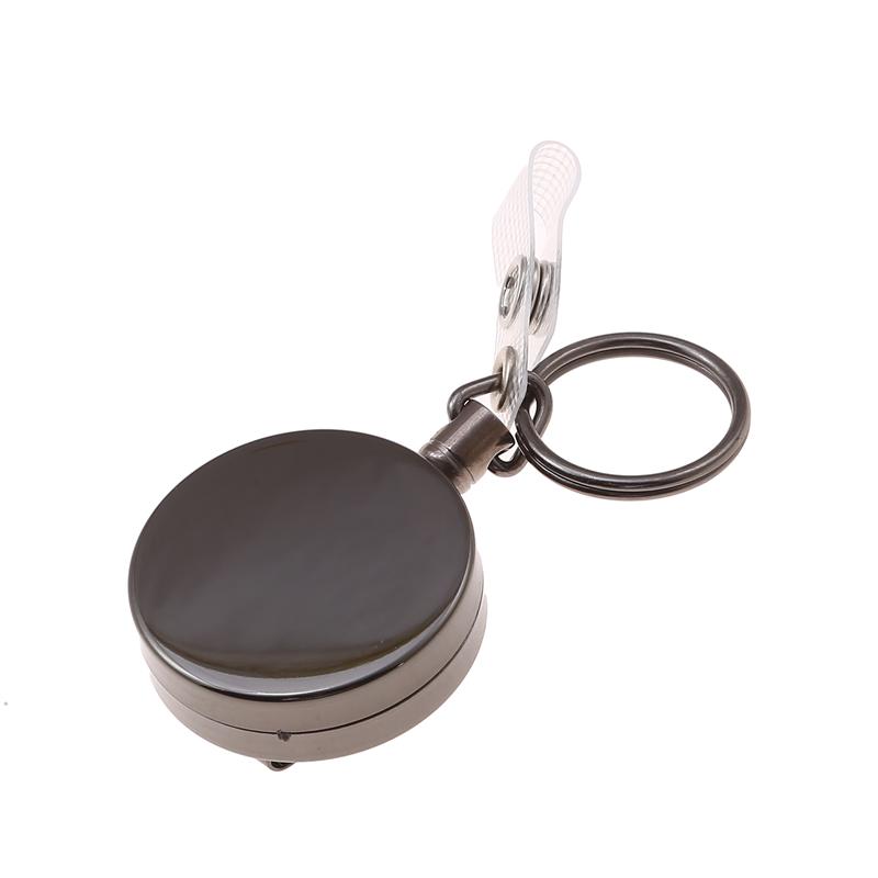 Сверхмощный выдвижной держатель для бейджа, катушка, металлический держатель для бейджа с зажимом для ремня, брелок для ключей для именной карточки