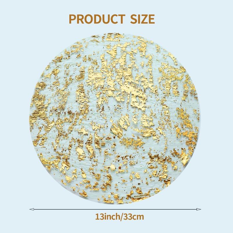 Одноразовая Праздничная Вечеринка Золотая Фольга Золотая Подставка под Тарелку Западный Ресторан Подставка на Стол Свадебное Украшение
