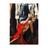 Красивая женская фигура Испанская танцовщица фламенко Современный стиль Холст Живопись Настенное искусство Постер Принт Картины для гостиной
