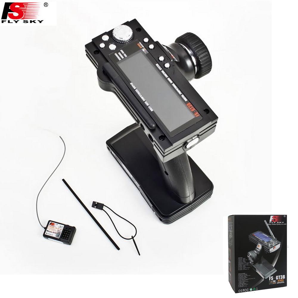 Flysky FS-GT3B 2.4G 3CH Gun RC Система передатчик с приемником для RC автомобиля Лодка со светодиодным экраном
