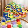 Color Recognition Matching Logic Game Educational Wooden Puzzle  Preschoolers or Toddlers