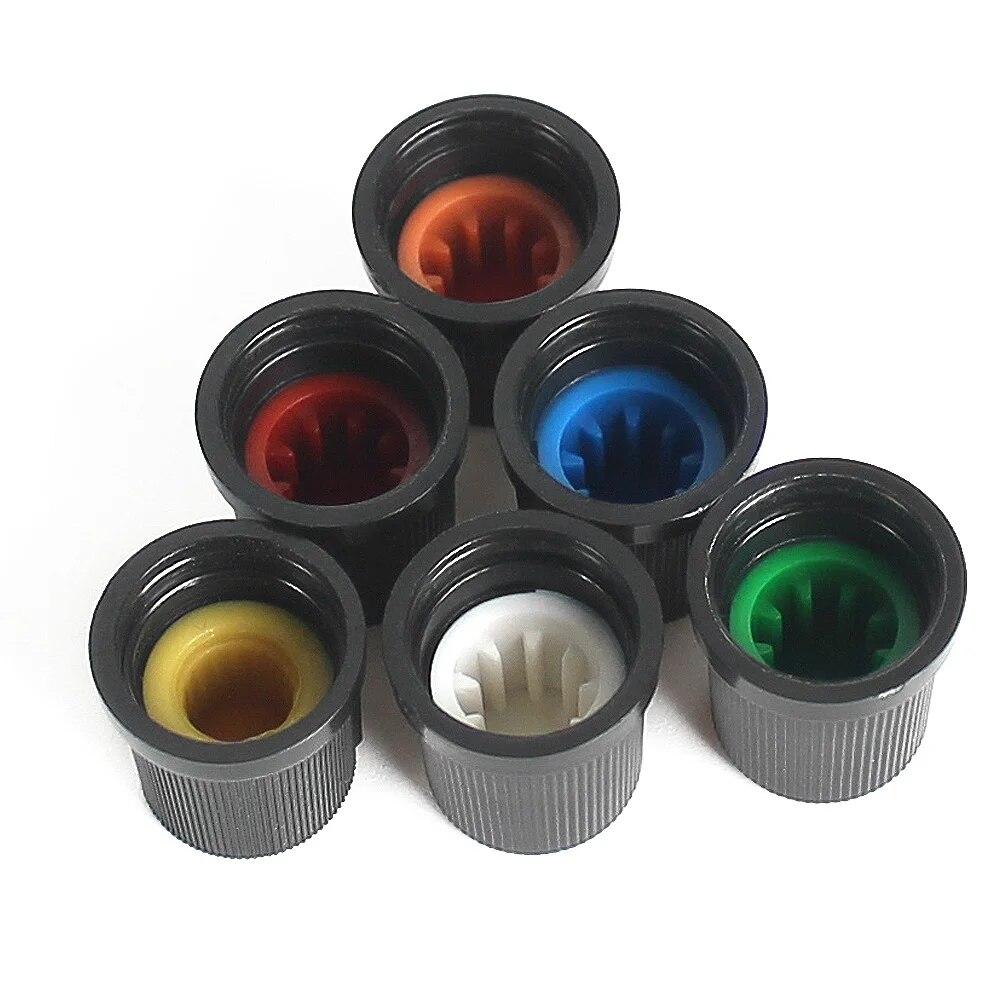 30 шт. WH148 AG3 крышка ручки потенциометра 15*15 мм комплект пластиковых ручек белый/синий/зеленый/оранжевый/красный/желтый 6 значений * 5 шт. = 30 шт.
