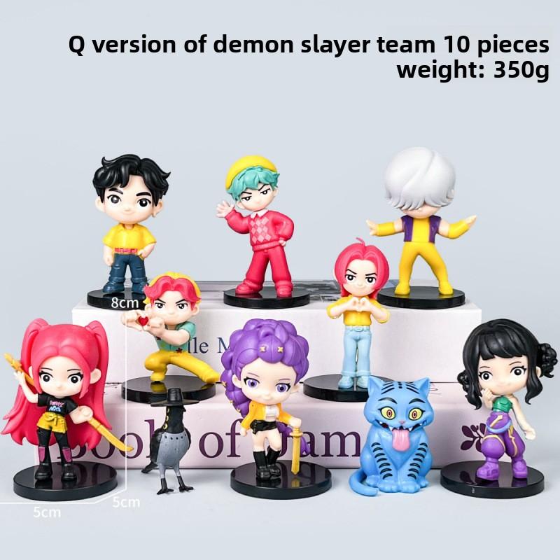 K-Pop Новая группа девушек-охотниц на демонов Мужская группа Фигурка Модель Слепая коробка Tide Play Кукла Украшение