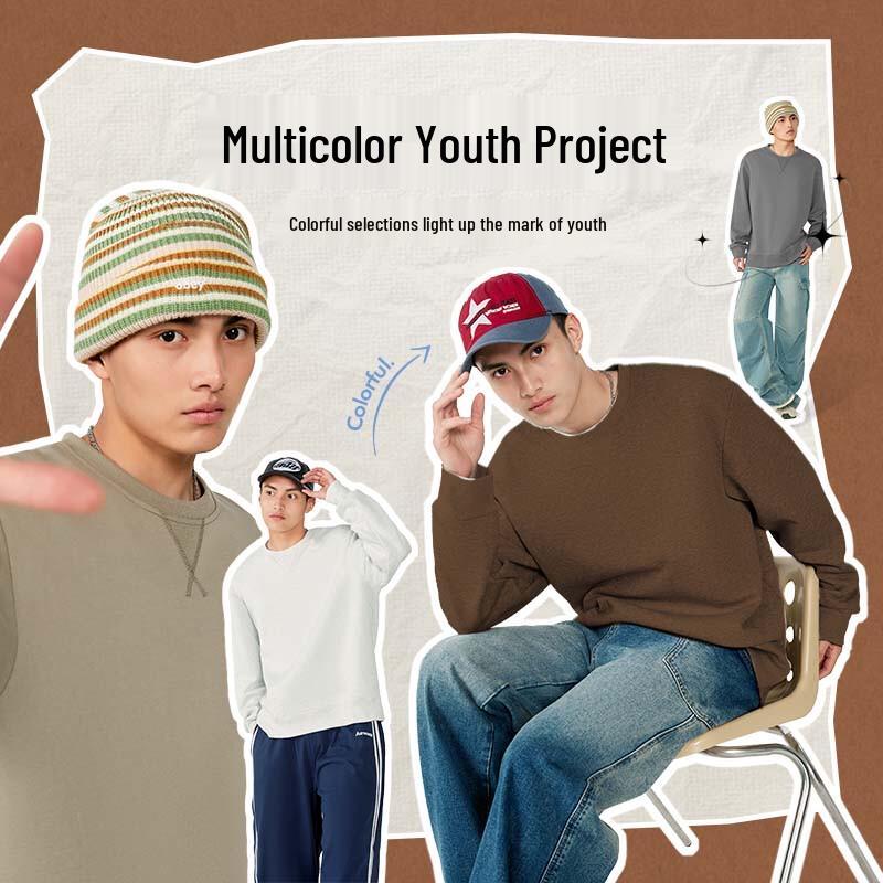 Jeanswest Men's 2025 Spring Crew Neck Sweatshirt