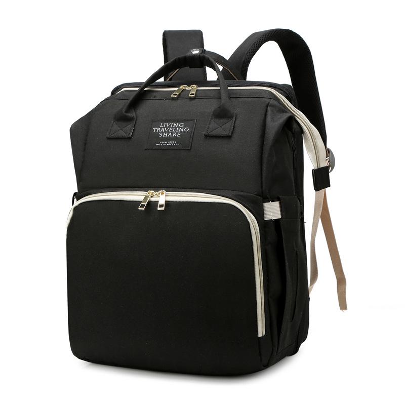 Multifunctional Diaper Backpack & Folding Baby Bed Combo - Stylish 2020 Design for Moms