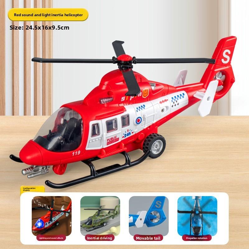Childrens Rescue Helicopter Toy With Lights And Sound For Kids Play And Education