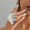 Ingemark 1Pc Minimalism Irregular Texture Knuckle Rings Women Trendy Punk Silver Color Metal Finger Accessories New Jewelry Gift
