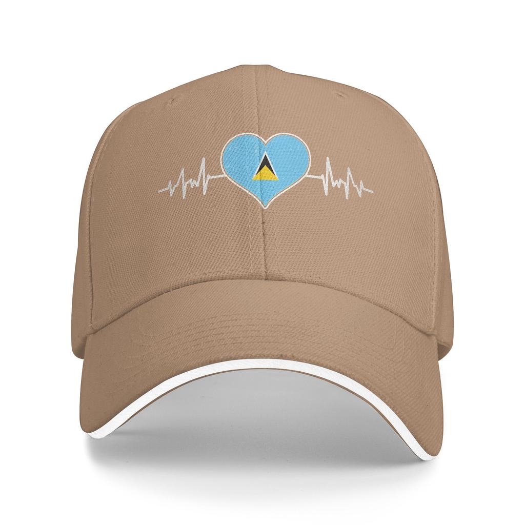 Saint Lucia Flag Sun Baseball Cap Summer Women Men Design Trucker Hat Sunscreen y2k Retro Kpop Rock Baseball Caps