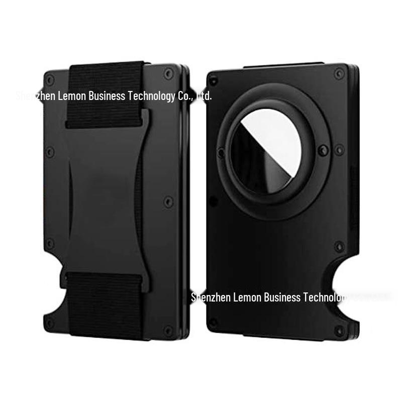 Новый держатель для карт из алюминиевого сплава с блокировкой RFID и трекером AirTag