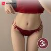 Набор из 3 женских трусиков-бикини с низкой посадкой из ледяного шелка FitonTon