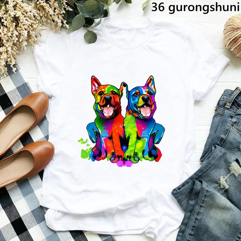 Peace Love Border Colliecockerspanielshih Tzubernese Pyrenees Print Tshirt Unisex Funny Rainbow Leopard T Shirt Girls Tshirt