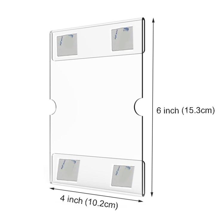 2 PCS 4x6 Inch Wall Mounted Acrylic Signage Bracket Wall Photo Frame