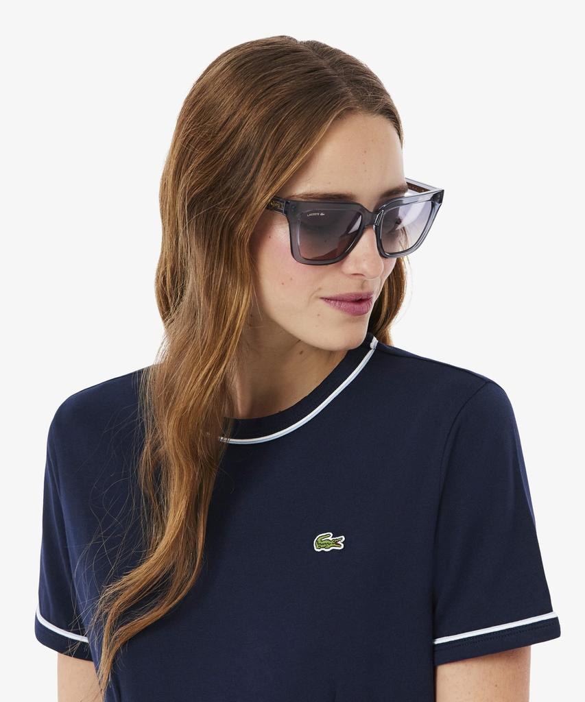 Женское платье-футболка LACOSTE с отделкой кантом Ef9855-56G 3Ui