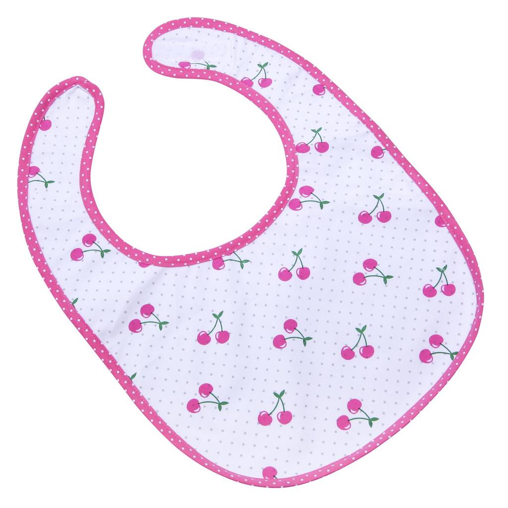 [LittleForBig] Взрослый слюнявчик с карманом для сбора слюны, фартук для еды, уход [Хлопок + Водонепроницаемая ткань] 2-слойная конструкция, набор из 2 штук [Рисунок «Вишня» / «Зоопарк»]