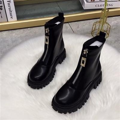 Весенние женские модные повседневные однотонные короткие сапоги